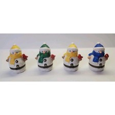 Department 56 Hinged Snowman Trinket Box with Cardinal - Lot of 4
