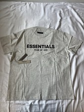 Fear of God Essentials SS22 Light Oatmeal Oversize T-Shirt FOG Men SZ Medium NEW