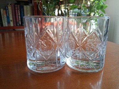Dewar's Scotch Whiskey Glasses Celtic Knot 8 oz Set Of 2