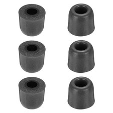 6Pcs Memory Foam Earbud Tips 4.5mm/0.18" Medium Ear Bud Tips, Black
