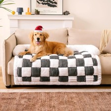 Pet Couch Covers, X-Large Dog Couch Bed Cover Black Square Plaid Washable