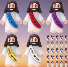 25 P Little Jesus Figures Original Design Jesus Love You Mini Rubber Jesus / 