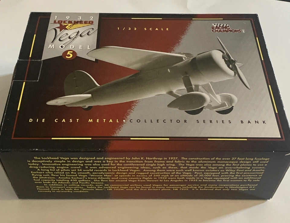 Racing Championships Lockheed 1932 Vega Model 5 1/32 Scale Die Cast Metal - Image 4 of 4