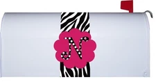 Hot Pink Polka Dot Monogram N Zebra Stripe Mini Mailbox Magnetic Makeover