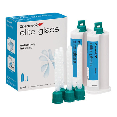 Zhermack Elite Glass Medium Body Fast Setting A-Silicone Dental Material 100ml