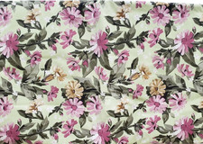 Vinyl Flannel Back Tablecloth 52"x90" 6-8 people MULTICOLOR FLOWERS  6, AP