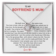 Gift for Boyfriends Mom, Thoughtful Gift -  Necklace with massage card