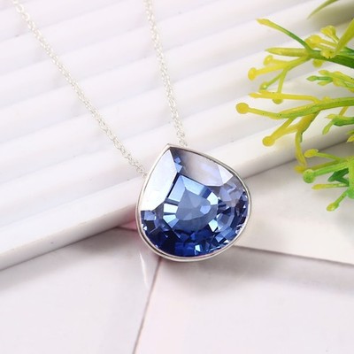 Schöner Ceylon Blau Saphir Anhänger, 925 Sterling Silber, AAA 10x10 MM Herz