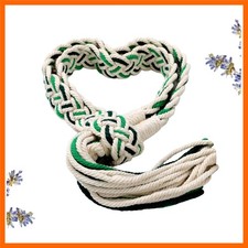 Green Wedding Lasso Handfasting Cord for Wedding in Natural Cotton Lazos para...