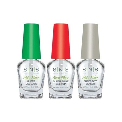 SNS PRO Kit - Super Gel Base ,Super Dry Sealer, Super Shine Top Coat 0.5oz