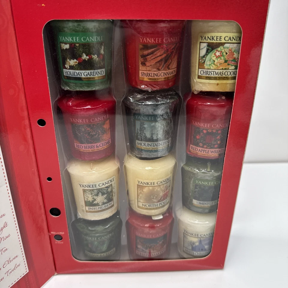 NUEVO 2010 Yankee Candle Sandal Navidad Samplers Colección Set de Regalo 12 Votivos Foto 4 de 4