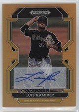 2022 Panini Prizm Draft Picks Neon Orange 10/20 Luis Ramirez #PDP199 Auto 1cx3