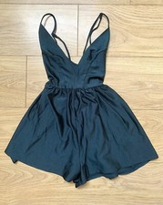 Urban outfitters emerald stretch plunge playsuit dress size XS