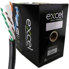 Excel Externes Kupfer Cat6 Netzwerkkabel U/UTP Outdoor Euroklasse Fca 305m schwarz