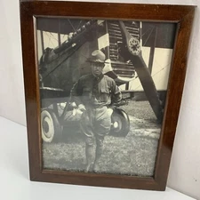 Biplane DH-4 ? War Plane Original Photo 10" x 14" Framed