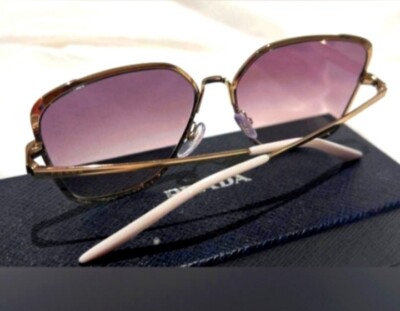 Beautiful PRADA Sunglasses SPR60X (AAV-0A7) NEW Prada SPR60X AAV-0A7 59-16-14 Pinkish /Purple Gold  main image 3