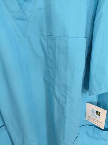 Adar Unisex Scrub Top, Size 4XL, Color~Turquoise, NWT - Picture 6 of 10