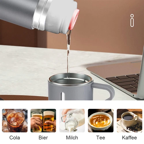 Isolierflasche Edelstahl 500ML Thermoskanne Kalt & Warm+ - Bild 3 von 16