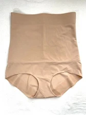 NWT Ambeille Women Size L Hi Waist Control Brief 129-1044 Nude