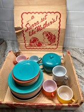 Hazel Atlas Little Hostess Party Tea Set 22 Piece Complete in Box