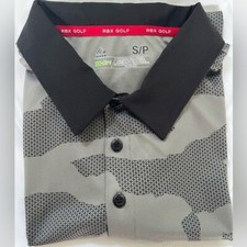   RBX GOLF X-DRI MEN'S CAMOUFLAGE POLO SHORT SLEEVE COLOR OLIVE GREEN SIZE SMALL