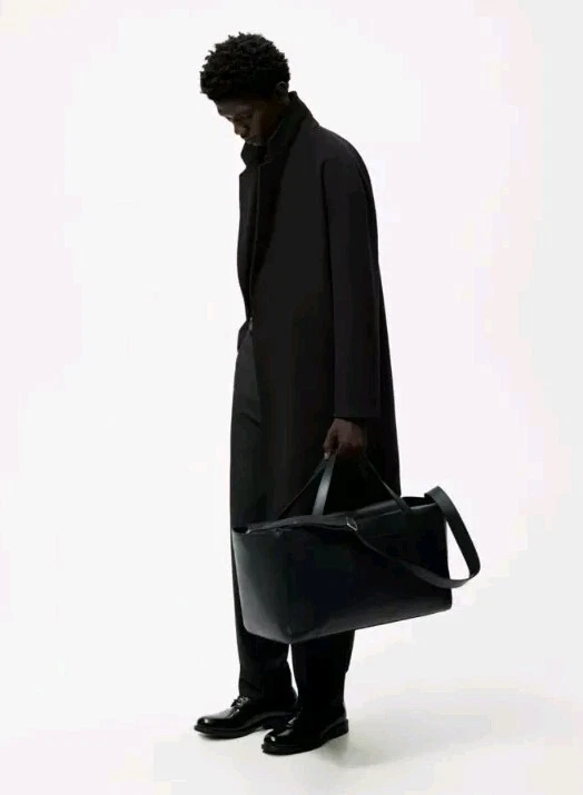 ABRIGO ZARA HOMBRE MEZCLA LANA NUEVO CON ETIQUETAS Orig. $129 Talla M Negro 22" Ptp 5070 470 Foto 4 de 4