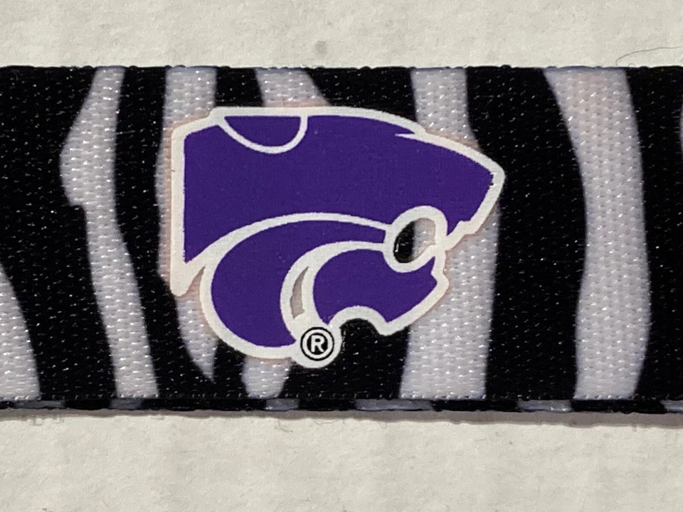 Kansas State Wildcats Lanyard Zebra Print - NCAA - Detachable Buckle - New - Image 2 of 4