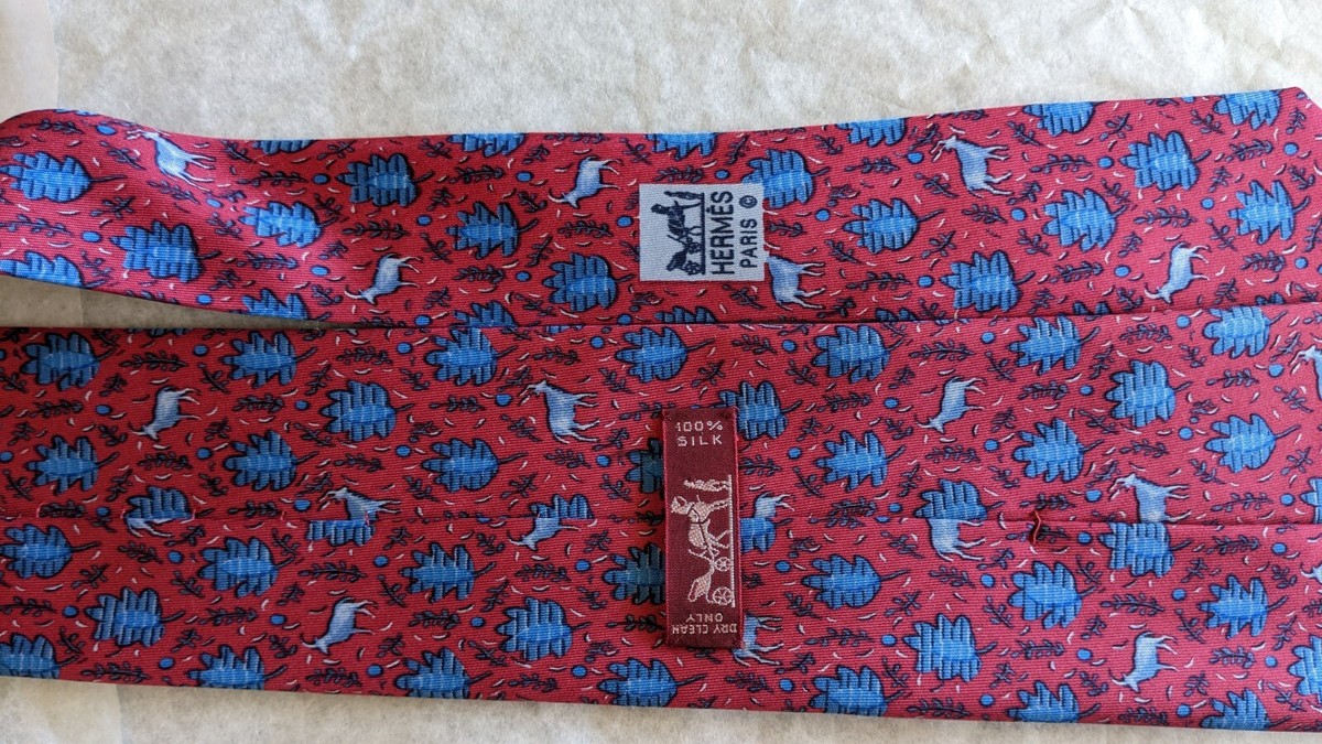 Cravate HERMÈS Vintage - Soie 100% - Réf. 7069TA | Multicolore, Fabriquée En France