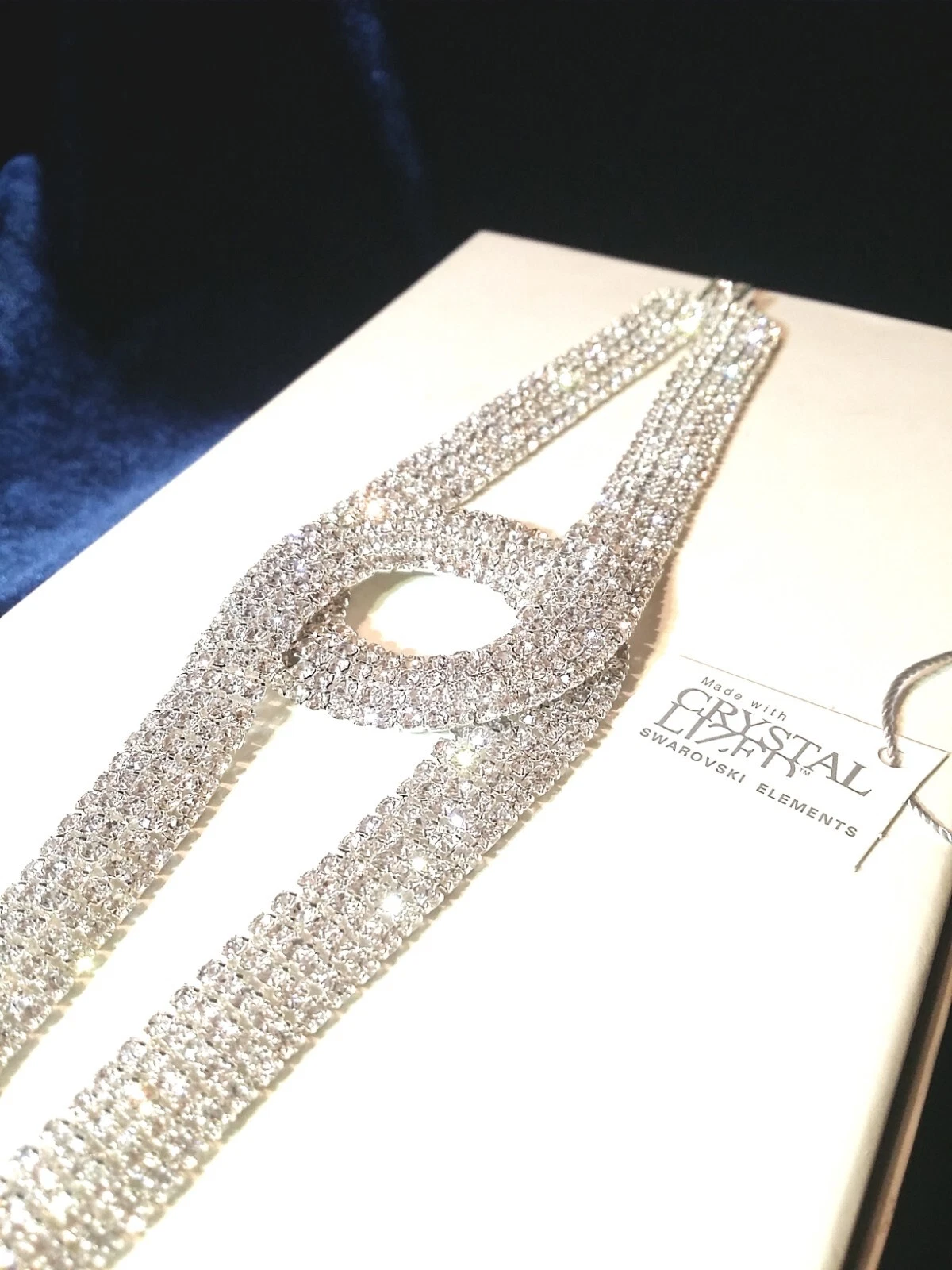 Bracciale Donna Tennis Argento Gioielli SWAROVSKI ORIGINALI Cristalli Diamanti