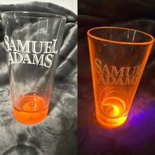 Samuel Adams March Madness Basketball Pint Glass Black Light 3D NBA Boston