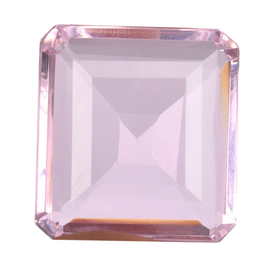 AAA+ Large Baby Pink Topaz 62.15 Ct. Square Cut Loose Gemstone Gift for Birthday - Image 2 of 4