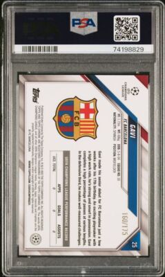 GAVI 2021-22 TOPPS CHROME UCL PINK MINI DIAMOND REFRACTOR RC /175