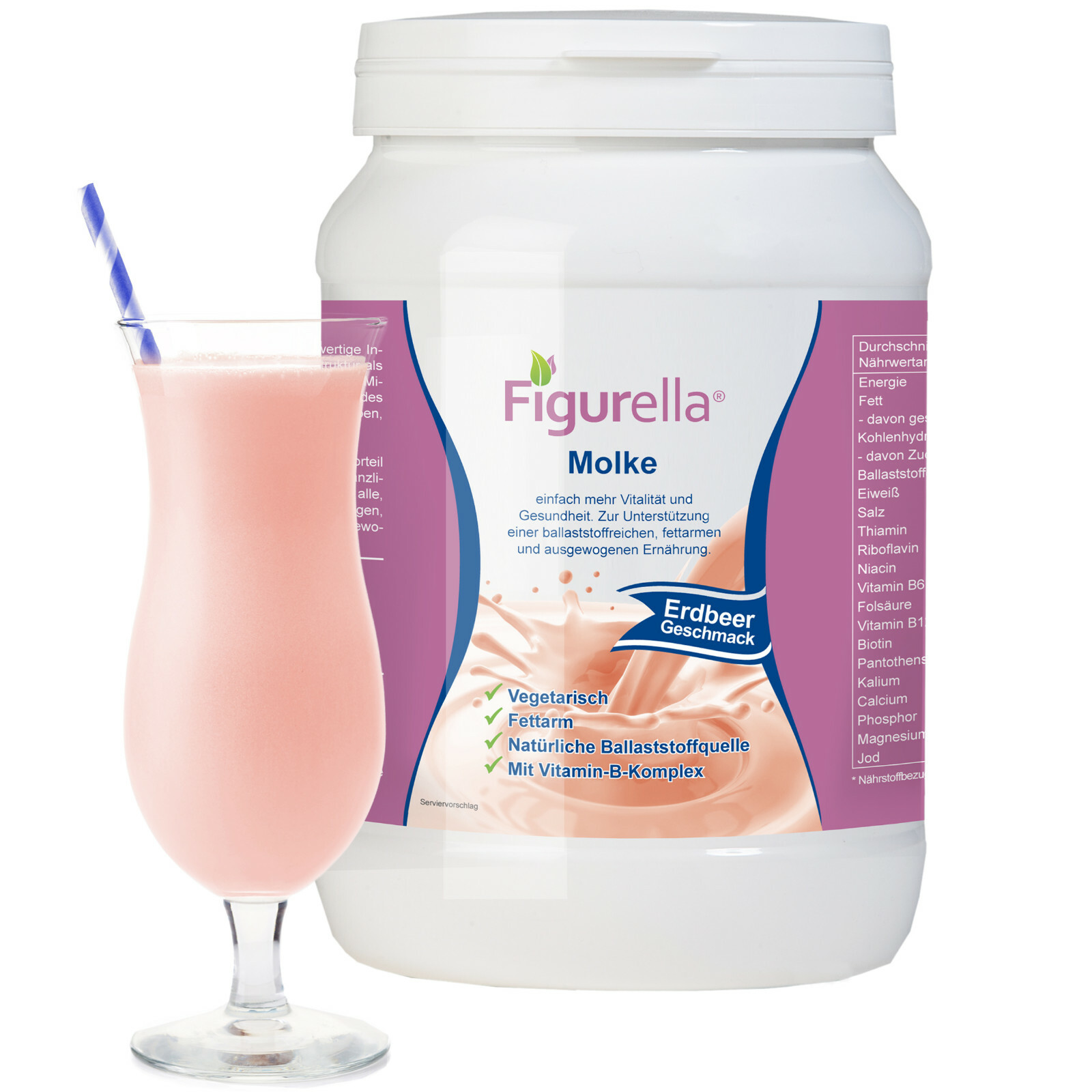 Figurella Molke - Abnehmen mit Süßmolke - Shake zum Trinken - 30 Portionen