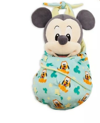 Offizieller Disney Store Baby Mickey Mouse kleiner weicher Plüsch im Beutel