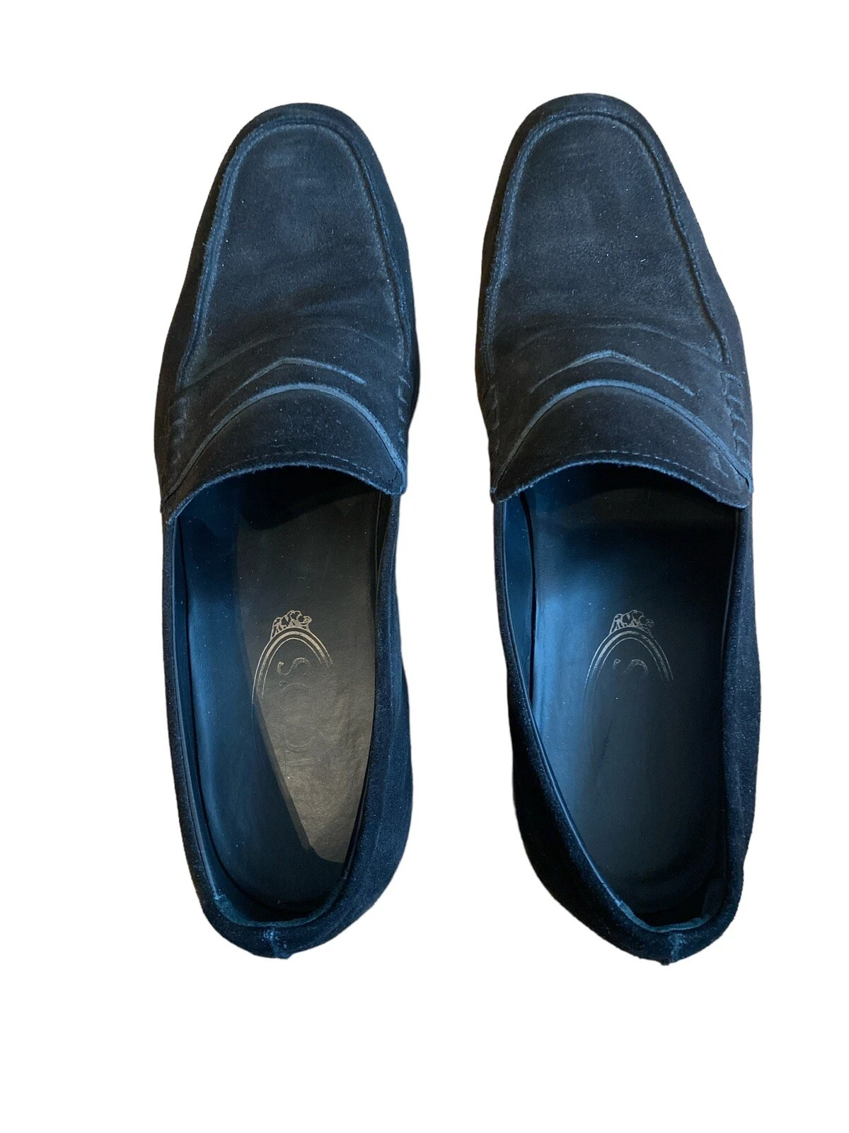 TOD’S MOCASSINI TOD'S SCARPE IN PELLE SCAMOSCIATA NERA UK8 DA UOMO