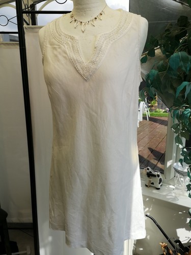 linen tunic top with sequins. Size 10 