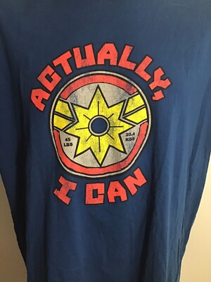 FLEX COMICS  Actually I Can novelty weight Lifting T Shirt 2xl 50  Chest Soft
