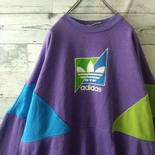 Rare 80s Adidas Center Logo Wide Arm Short Sweat M