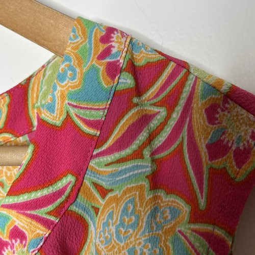 Rose & Olive Boho Floral Print Top Womens Size 3X Colorful Sleeveless Tropical - Picture 3 of 6