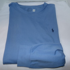 POLO RALPH LAUREN MEN'S L/S 2X BIG T-SHIRT BLUE NWT