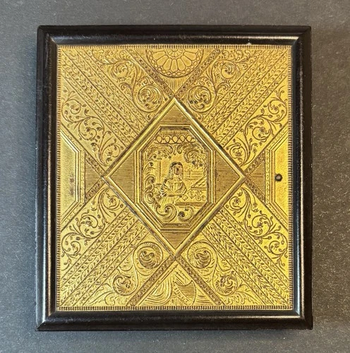 RARE UNION CASE & AMBROTYPE PHOTO OF LITTLE GIRL with GOLD JEWELRY & FANCY HAT