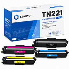 TN221 4PK Toner Set for HL-3140CW HL-3170CDW HL-3180CDW MFC-9130CW MFC-9340CDW