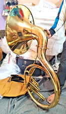 SOUSAPHONE TUBA 22" BELL SIZE GOLD POLISH MADE OF PURE BRASS CASE BOX FREE SHIP