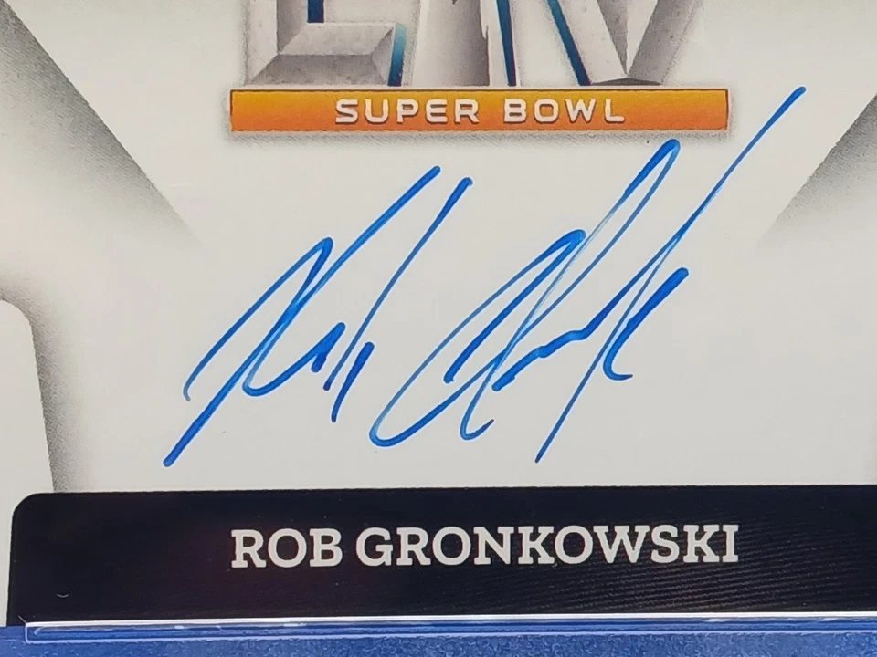 2023 Panini Donruss Super Bowl Signature Rob Gronkowski #SBLVRG PSA 9 - Image 3 of 4