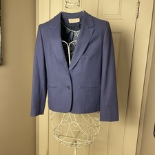 Vintage Pendleton Lt Blue Size 4 100 Wool Blazer. Made in USA. Preppy Work