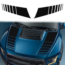 Compatible with 2PCS Car Hood Cover Vinyl Stripe Stickers Racing Stripes Black
