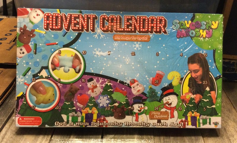 Christmas Advent Calendar Squooshy Mooshy 24 Toys Days- Gift For Kids