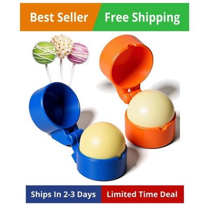 2 Pcs Round Cake Pop Mold Press Set, Valentine's Day Circle Cake Pop Cutter a...