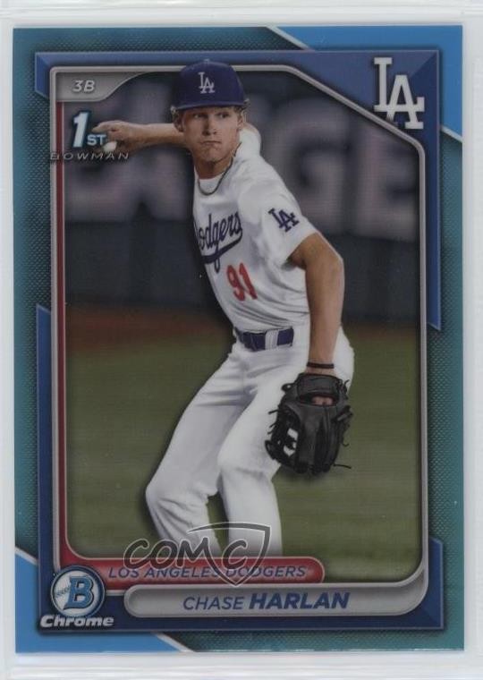 2024 Bowman Draft Chrome Sky Blue Refractor Chase Harlan #BDC-96 09an