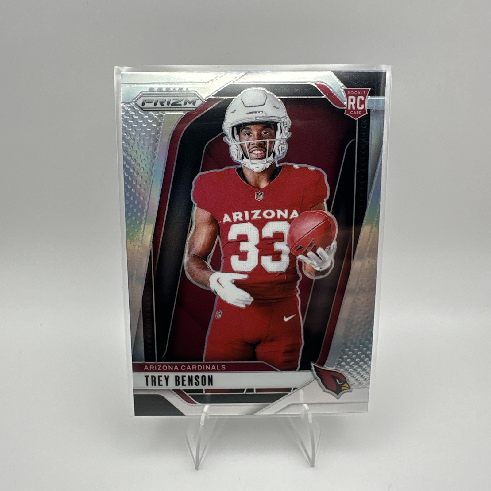 2024 Panini Prizm Trey Benson Silver Variation #38 RC Arizona Cardinals